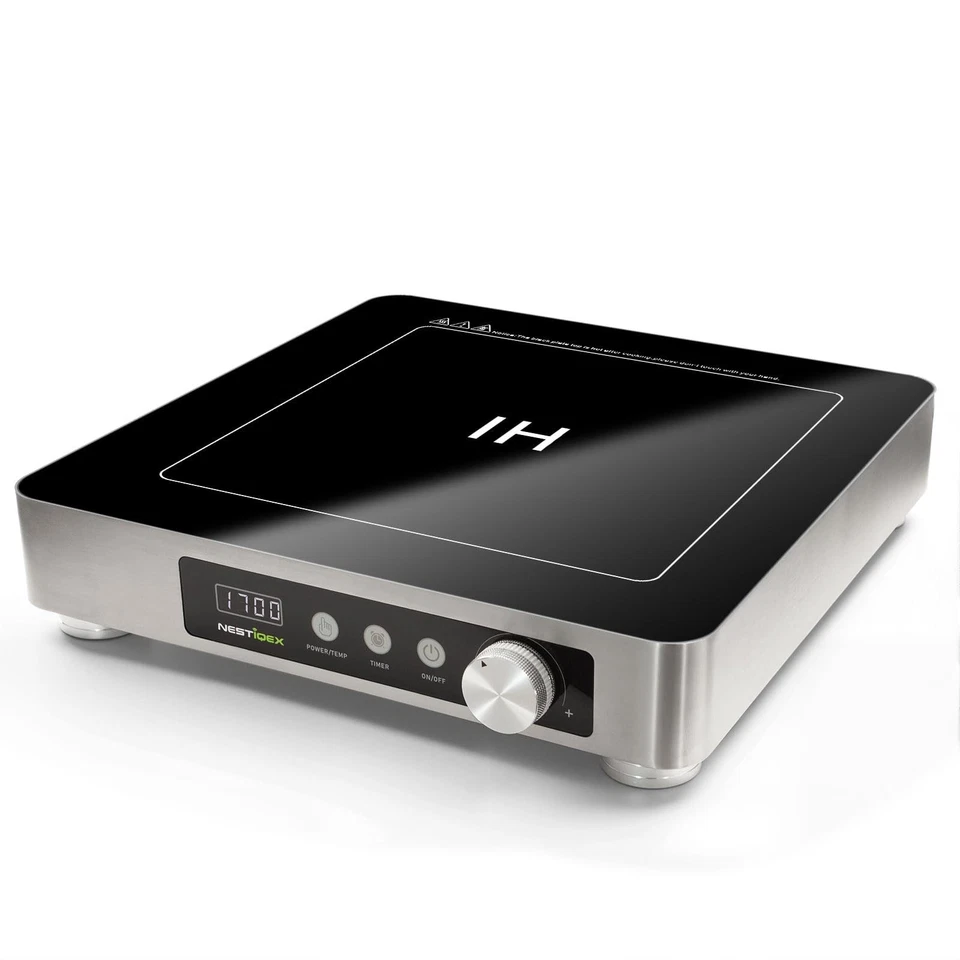 Nestiqex 1700W 120V Cocina de Inducción Comercial Grande Estufa Portátil Temporizador 24h Foto 1 de 4