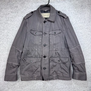 Burberry Brit Military Multi-Pocket Field Jacket Cotton Faded Gray Men’s Medium - Picture 1 of 14