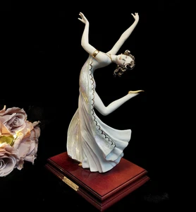 Rare Vittorio Sabadin Capodimonte Dancing Lady Figurine 14.5" see fingers - Picture 1 of 24