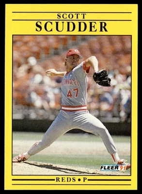 1991 Fleer Scott Scudder Cincinnati Reds #81A - Image 1 of 2