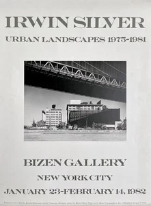 Póster fotografía de exposición de arte de Nueva York 1982 vintage de IRWIN SILVER URBAN PAISAJES - Imagen 1 de 5