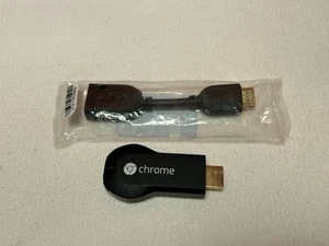 Google Chromecast (1. Generation) Digital Media Streamer - Schwarz, mit Kabel - Bild 1 von 2