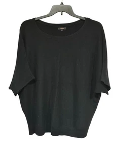 Quitte Pullover schwarz Kurzarm Oversize Kaschmirmischung Gr. XL nachhaltig - Bild 1 von 7