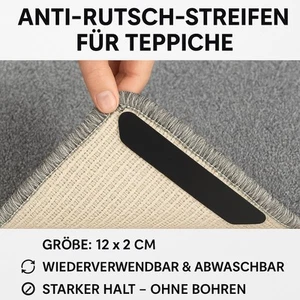 Anti Rutsch Teppich Pads 4 Stück Wiederverwendbar Waschbar Teppich Stopper - Bild 1 von 4