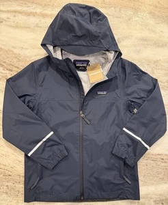Patagonia Torrentshell 3L Rain Jacket Coat Kids Boys Small (7/8) Navy Blue $129 - Picture 1 of 6