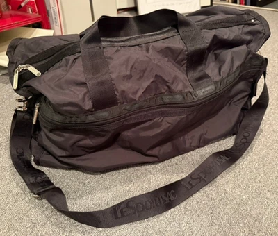 Спортивная сумка LeSportsac путешествий ремень через плечо карманы молнии ручная кладь Weekender - Изображение 1 из 4