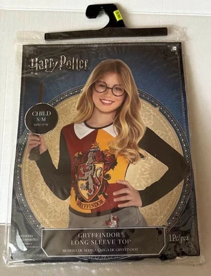 Harry Potter Gryffindor Long Sleeve Top, Child S/M Halloween Costume, Up Size 10 - Image 1 of 4