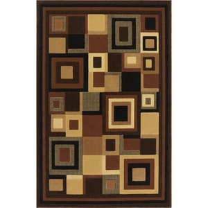 SAFAVIEH Catalina Virginia Contemporary Area Rug, 19.6" x 31.5", Black/Brown - Picture 1 of 9