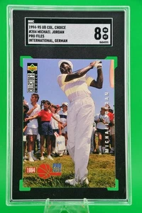 1994-95 UD Collector's Choice International #213 Michael Jordan GERMAN HOF SGC 8 - Foto 1 di 2