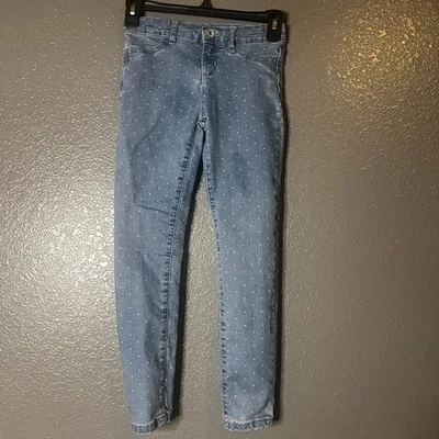 Girls Polka Dot Jeggings Size 8 Children’s Place Stretch Denim - Image 1 of 4