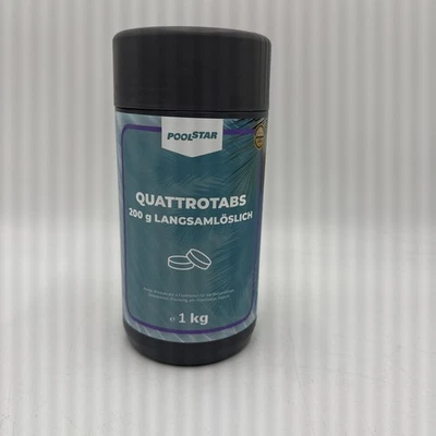 Poolstar Quattrotabs 200 g langsamlöslich / 1kg Chlor Poolpflege Desinfektion - Bild 1 von 3