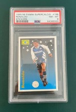 Panini 1995 1996 Supercalcio #196 Ronaldo PSV Brazil Rookie RC Sticker PSA 8