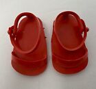 Vintage Vogue Ginny 8” Doll RED VINYL SANDALS Shoes Stamped Ginny Made in USA