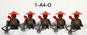 Lego Ninjago Stone Army Scout Minifigures Lot of 5 Weapons Arrows Red Hat - Picture 1 of 7