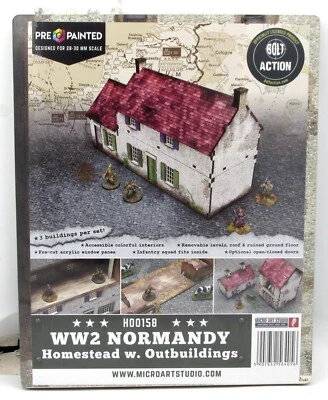 Micro Art Studio H00158 WW2 Normandy Homestead with Outbuildings (Bolt Action) - Image 1 of 4