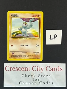 4th Print Base Set Pokemon WOTC Machop 52/102 Common Card - LP - Picture 1 of 2