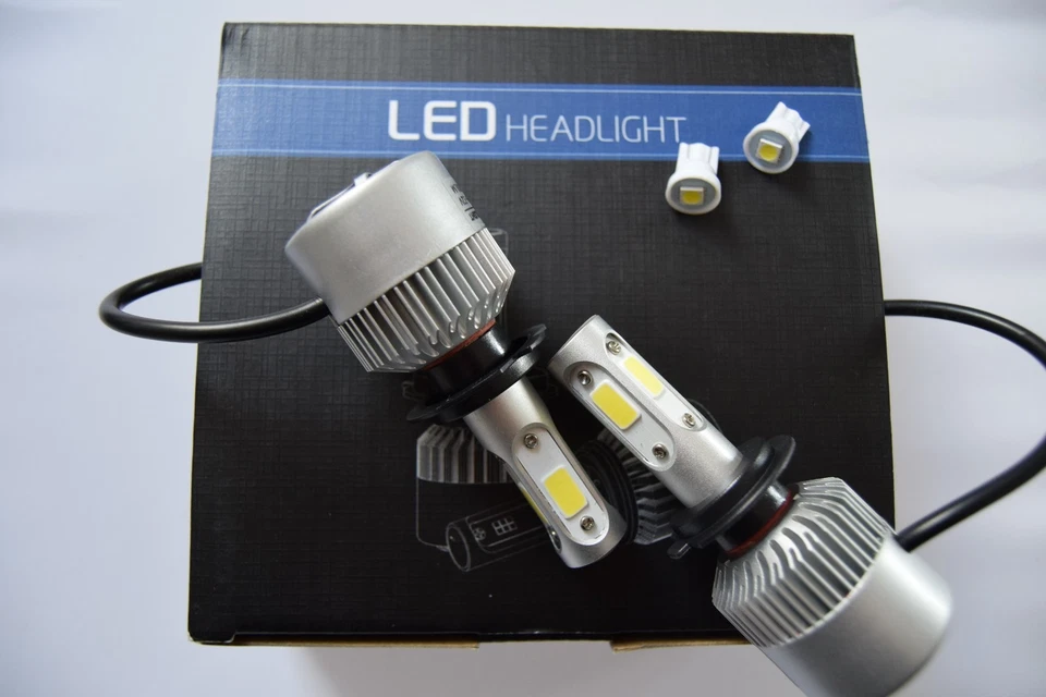 AUDI A4 1999+ Juego de faros 2x H7 LED 6500K Bombillas BLANCO PURO +501 Foto 1 de 4