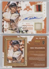 2016 Diamond Kings Rookies Signatures Gold /10 Mac Williamson Rookie Auto RC