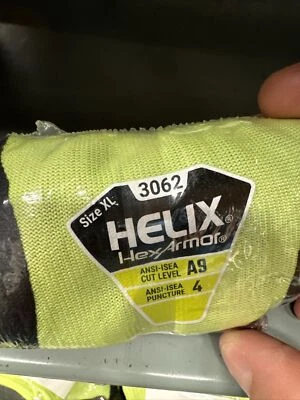 HEXARMOR Six Pair Of XL HELIX Hex Armor 3062 Puncture 4 Cut Level A9, Gloves