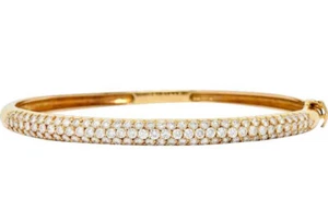 4.80ct Natural Round Diamond 14K Solid Yellow Gold Anniversary Wedding Bracelet - Picture 1 of 6