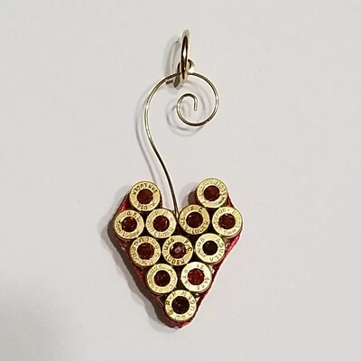 BULLET BRASS HEART ORNAMENT - Image 1 of 3
