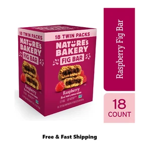 Nature's Bakery, Raspberry Fig Bar, Twin Packs, 2 oz, 18 Count - Picture 1 of 1
