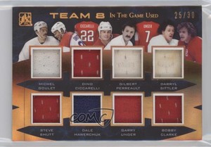 2017 Leaf ITG Used Team 8 Bronze /30 Michel Goulet Steve Shutt Dino Ciccarelli