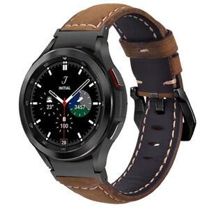 20mm Leather Band Strap For Samsung Galaxy Watch 4 40mm 44mm 4 Classic 42mm 46mm