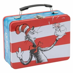 Dr. Seuss Characters Plus Cat In The Hat Large Carry All Tin Tote Lunchbox NEW - Picture 1 of 1
