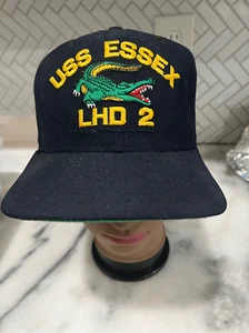 De colección USS Essex LHD 2 Tablón Sombrero Nueva Era Azul Marino Gorra Mediana-Grande Hecho en EE. UU. - Imagen 1 de 8