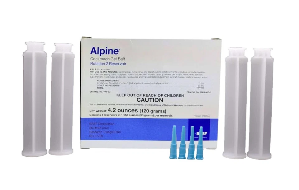 Cebo de gel para cucarachas alpinas rotación 2 por BASF 4 tubos de 30 g 4 puntas 4 émbolos Foto 1 de 1