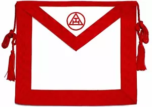 Masonic Royal Arch Mason Member Synthetic LEATHER Apron Tassels Rope Freemasonry - Picture 1 of 3