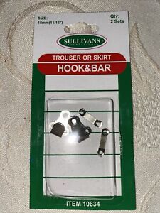 Trouser Or Skirt Hook And Bar Closure 18mm 2 Sets