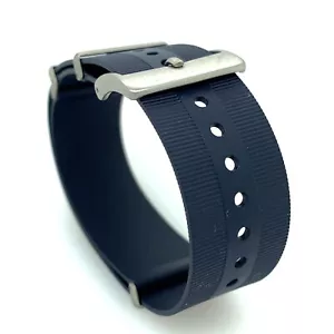 Bonetto Cinturini 328 Kautschuk Uhrenarmband in 22mm Dunkelblau - Bild 1 von 3