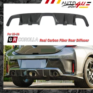Fits Toyota GR Corolla 2023-2026 Real Carbon Fiber Rear Diffuser  Lip Spoiler - Picture 1 of 8