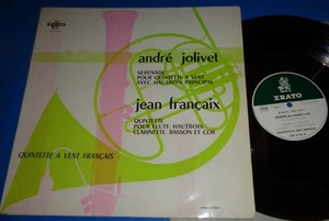 Quintette a Vent Francais JOLIVET Serenade FRANCAIX Wind Quintet Erato LDE 3105 - Picture 1 of 2