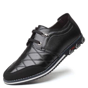 Men's Leather Tooling Shoes Middle Mouth Round Toe Low Heel Rubber Sole Fashion - Picture 1 of 49