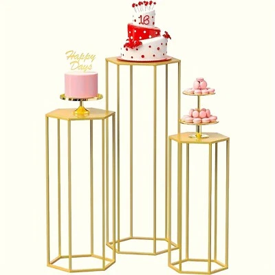 Large 6-sided 3-piece Storage Rack Home Decoration, Party Decoration,Wedding - Image 1 of 4