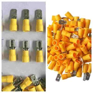 50/100pcs TerminalsPre-Insulated Male & Female Spade Crimp Wire Connector - Picture 1 of 5