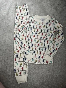 Hanna Andersson Christmas Lights Pajamas 6/7 US - Picture 1 of 2