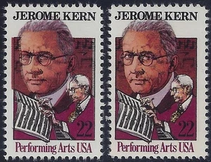 2110 - 22c Color Shift Error / EFO "Jerome Kern" "Performing Arts" Mint NH - Picture 1 of 1
