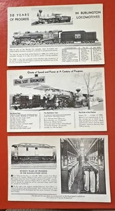 1932 Chicago World Fair BURLINGTON ROUTE RAILROAD POSTAL CAR ~ 3 POSTCARDS - Picture 1 of 7