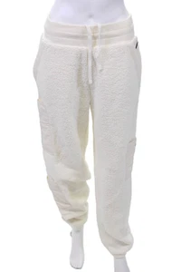 Alo Yoga Womens Micro Sherpa High-Waist Solstice Cargo Sweatpants White Size XS - Picture 1 of 5