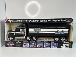 Harley-Davidson 21" Long Buddy L Truck with Trailer Motor 1992 - Picture 1 of 9
