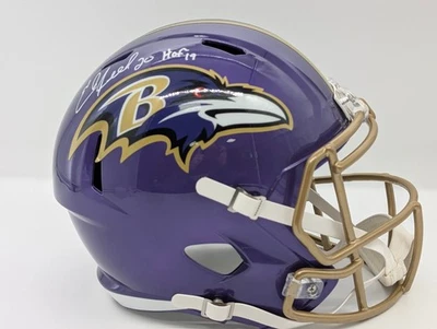 ED REED HOF FIRMADO RAVENS FLASH TAMAÑO COMPLETO RÉPLICA CASCO AUTO BAS HOLOGRAMA Foto 1 de 3