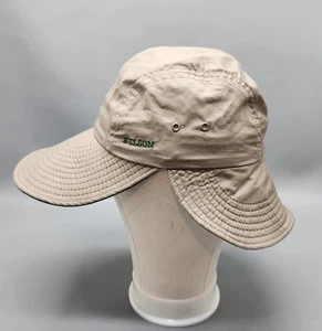 Sombrero de Colección CC Filson Para Hombres Talla Pequeña Beige Pato Bill Cuello Protector Solapa Billete Largo - Imagen 1 de 7