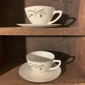 Pair Of Vintage Edwin Knowles Forsythia Cup & Saucer Sets. Excellent Condition. - Picture 1 of 8