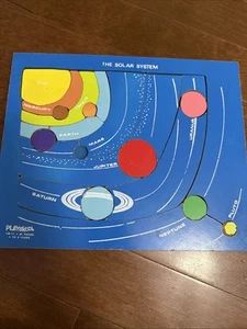 Playskool Holzpuzzle sehr selten "Das Sonnensystem" 1 Planet fehlt - Bild 1 von 6