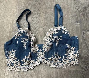 Sujetador de encaje Wacoal 38DD con aros para mujer AZUL - Imagen 1 de 1