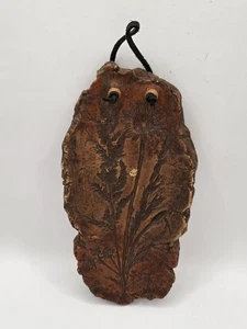 Vintage Wall Hanging Plaque Faux Wood Wildflowers Rustic - Picture 1 of 4